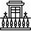 Balkon Fenster Pflanze Symbol