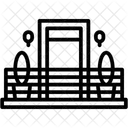 Balkon Fenster Pflanze Symbol