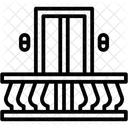 Balkon Fenster Pflanze Symbol
