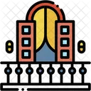 Balkon Fenster Pflanze Symbol