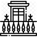 Balkon Fenster Pflanze Symbol