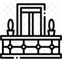 Balkon Fenster Pflanze Symbol