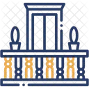 Balkon Fenster Pflanze Symbol