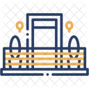 Balkon Fenster Pflanze Symbol