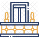 Balkon Fenster Pflanze Symbol