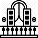 Balkon Fenster Pflanze Symbol