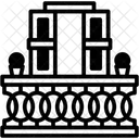 Balkon Fenster Pflanze Symbol