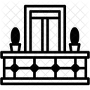 Balkon Fenster Pflanze Symbol