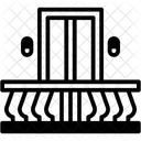 Balkon Fenster Pflanze Symbol