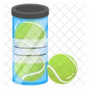 Ball Container Tennis Balls Sports Gear Icon