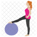 Workout Exercise Fitness Ball Aerobics Icon