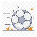 Ball The Ball Rolls Football Field Icon