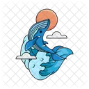 Ballena Ola Mar Icon