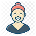 Ballerina Bun Girl Happy Girl Icon