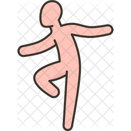 Ballet Icon - Download in Colored Outline Style