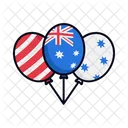 Ballons Australia Filled Line Symbol