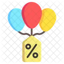 Balloon Discount Shopping Icon