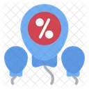 Balloon Percent Discount Icon