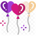 Balloon Heart Ballon Decoration Icon