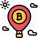 Balloon Takeoff Bitcoin Icon