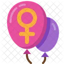 Balloon Woman Party Icon