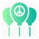 Balloon Peace And Love Birthday And Party Icon
