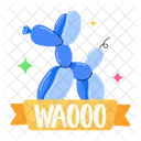 Balloon Dog Balloon Puppy Wao Word 아이콘