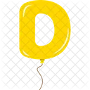 Balloon Letter D  Icon