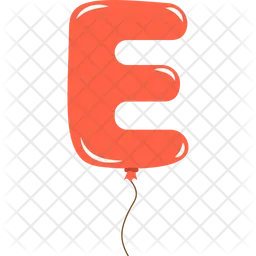 Balloon Letter E  Icon