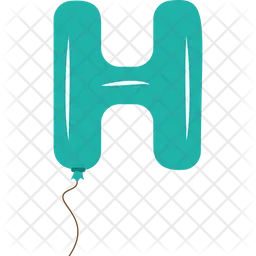 Balloon Letter H  Icon
