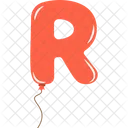 Balloon Letter R  Icon