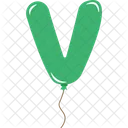 Balloon Letter V  Icon