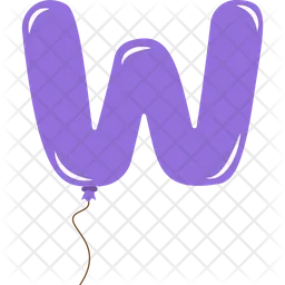 Balloon Letter W  Icon