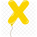 Balloon Letter X  Icon