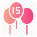 Balloons Quinceanera Birthday And Party Icon