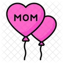 Mothers Day Celebration Balloons Icon
