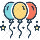Balloons Colorful Decoration Icon