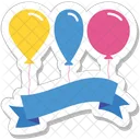 Balloons Party Decorations Icon