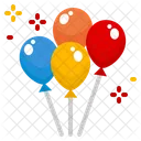 Balloons Party Celebration Decoration Circus Icon
