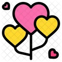 Balloons Heart Love And Romance Icon