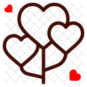 Balloons Heart Love And Romance Icon