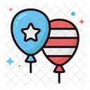 Th Of July Lineal Color Icons Icon