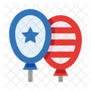 Th Of July Balloons Celebration Icon