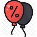 Balloons Party Discount Icon