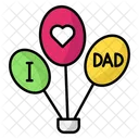 Dad Fathers Day Birthday And Party Icon