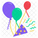 Balloons And Confetti  Icon