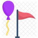 Balloons And Flag  Icon