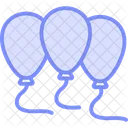 Balloons Duotone Line Icon Icon