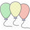 Balloons Lineal Color Icon Icon