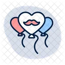 Balloons Father Day Celebration Icon